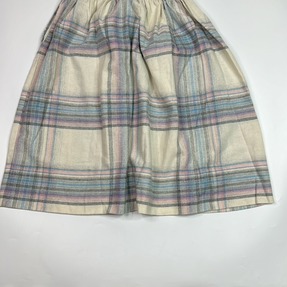 Vintage Marilyn Togs Wool A-line Blue Plaid Skirt Size 11 Waist 26" - Picture 6 of 10